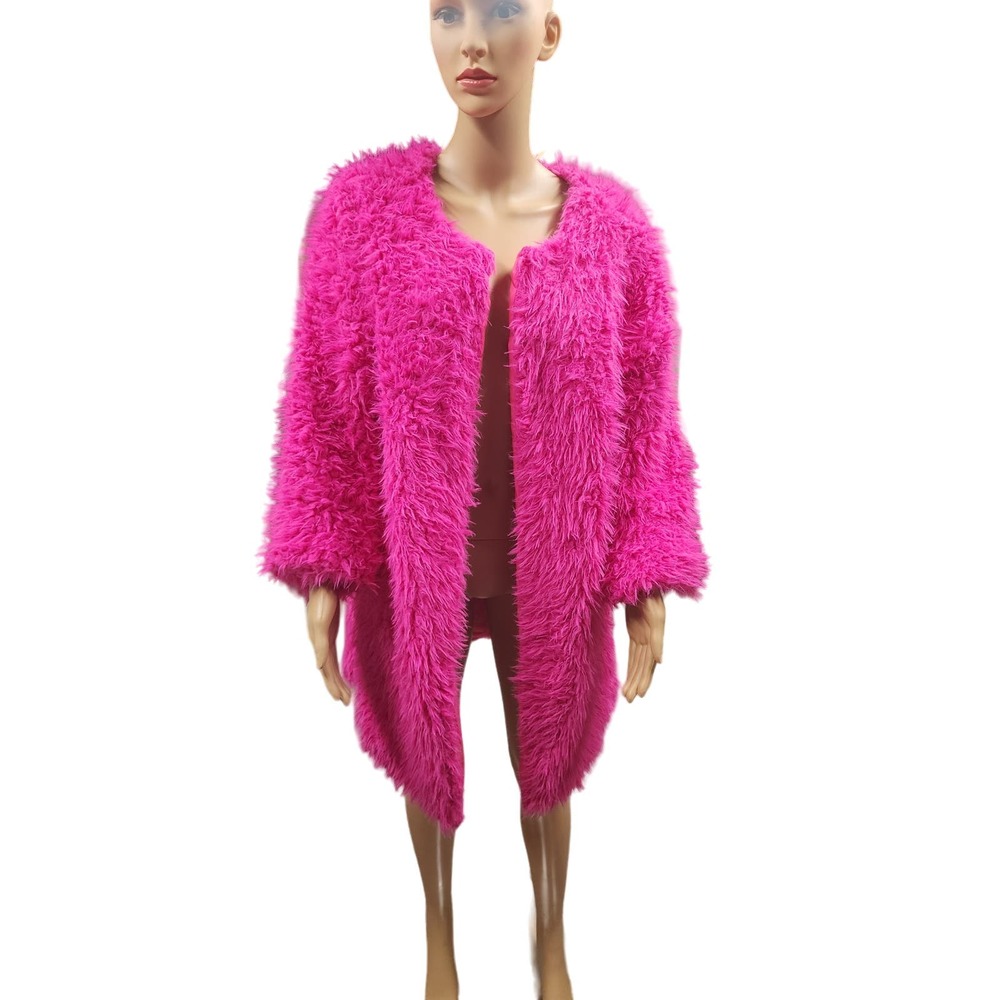 Great Pink Faux Fur Jacket